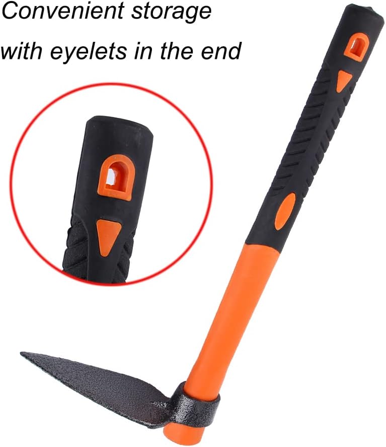 LUBAN Single Head Sharp Hoe with Heavy Duty Forged Adze and Ergonomic Non-Slip Handle for Loosening Soil, Seeding, Camping Outdoor 39mm/15-Inch - Image 5